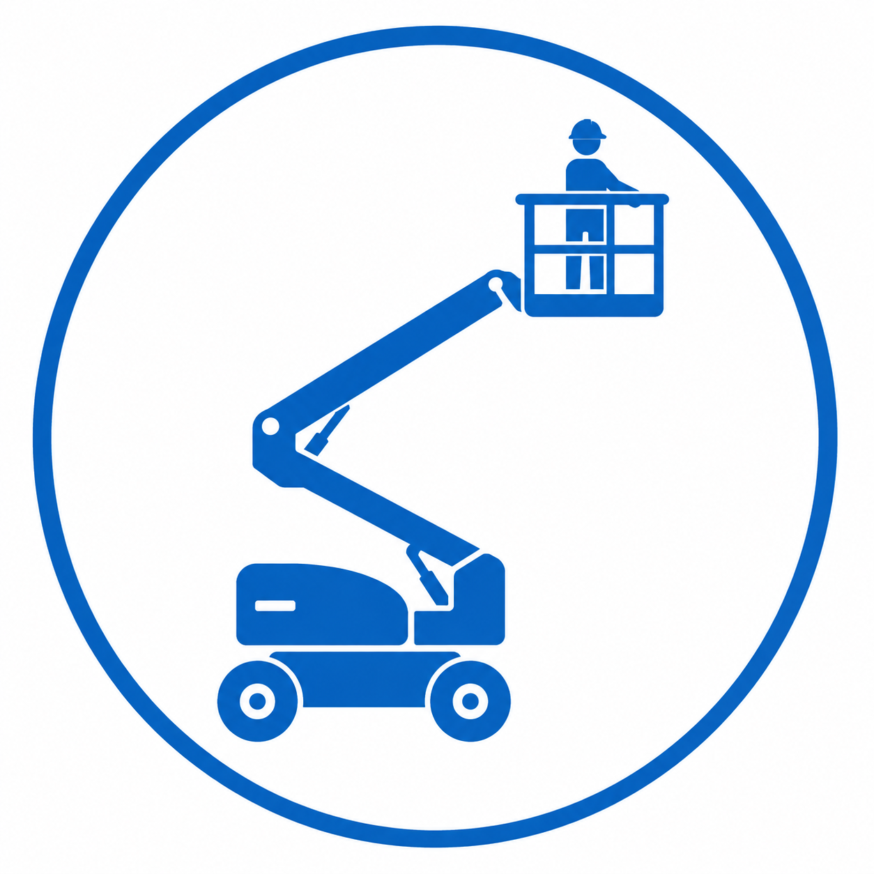 Illustratie hoogwerker voor de hoogwerkeropleidingen